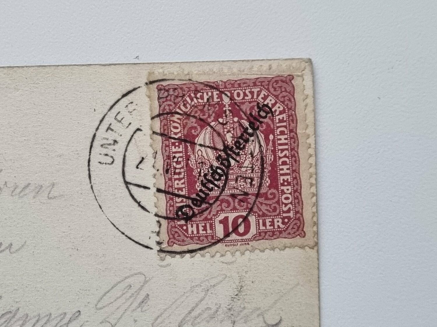 Vykort Tobelbad, Steiermark. Ferdinand Bad, 1919