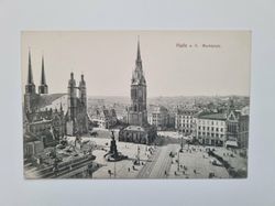 Vykort Marktplatz Halle / Halle a. S. Marktplatz, 1911