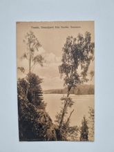 Vykort Tranås Strandparti från Storön. Sommen