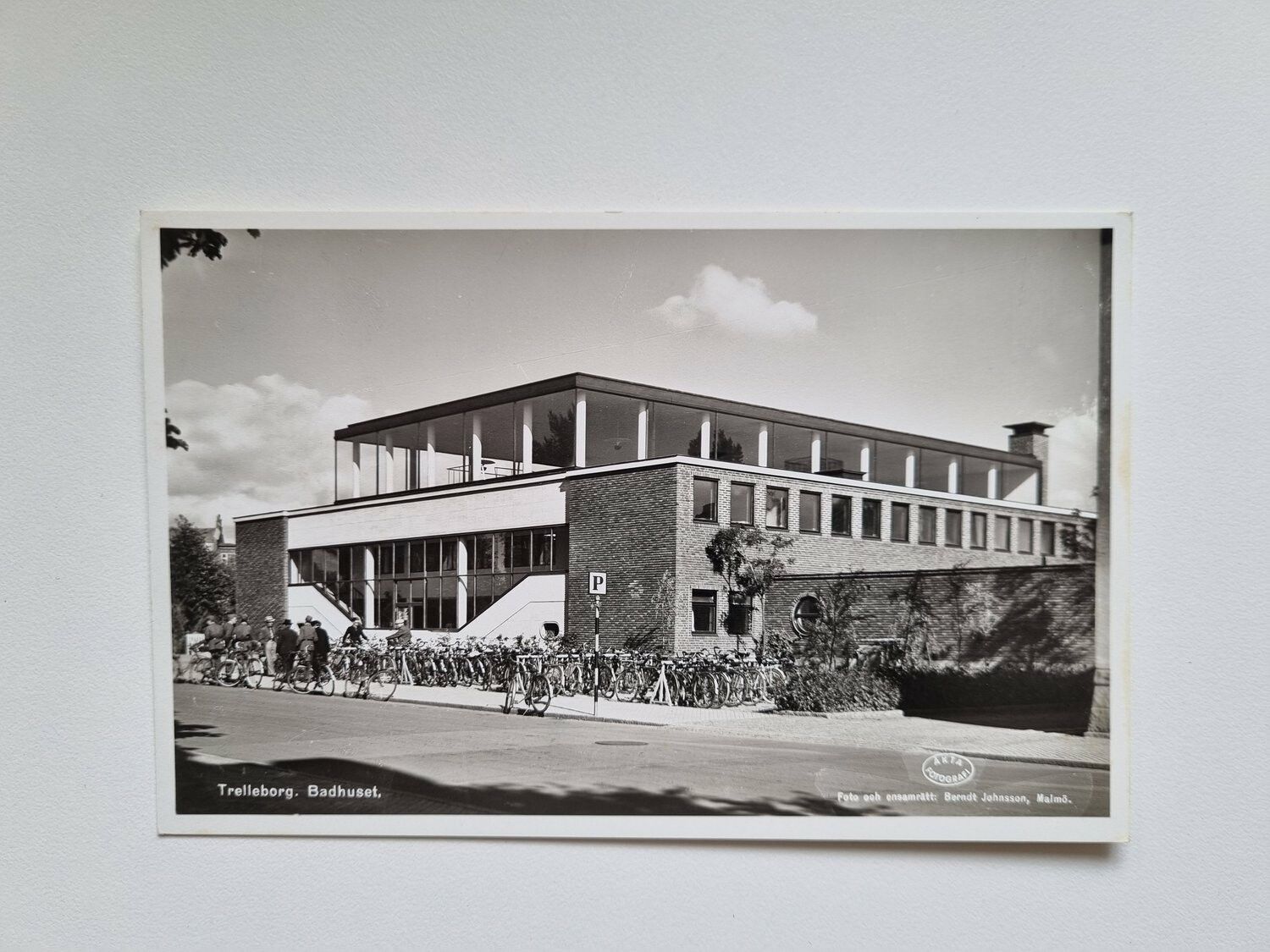 Vykort Trelleborg Badhuset