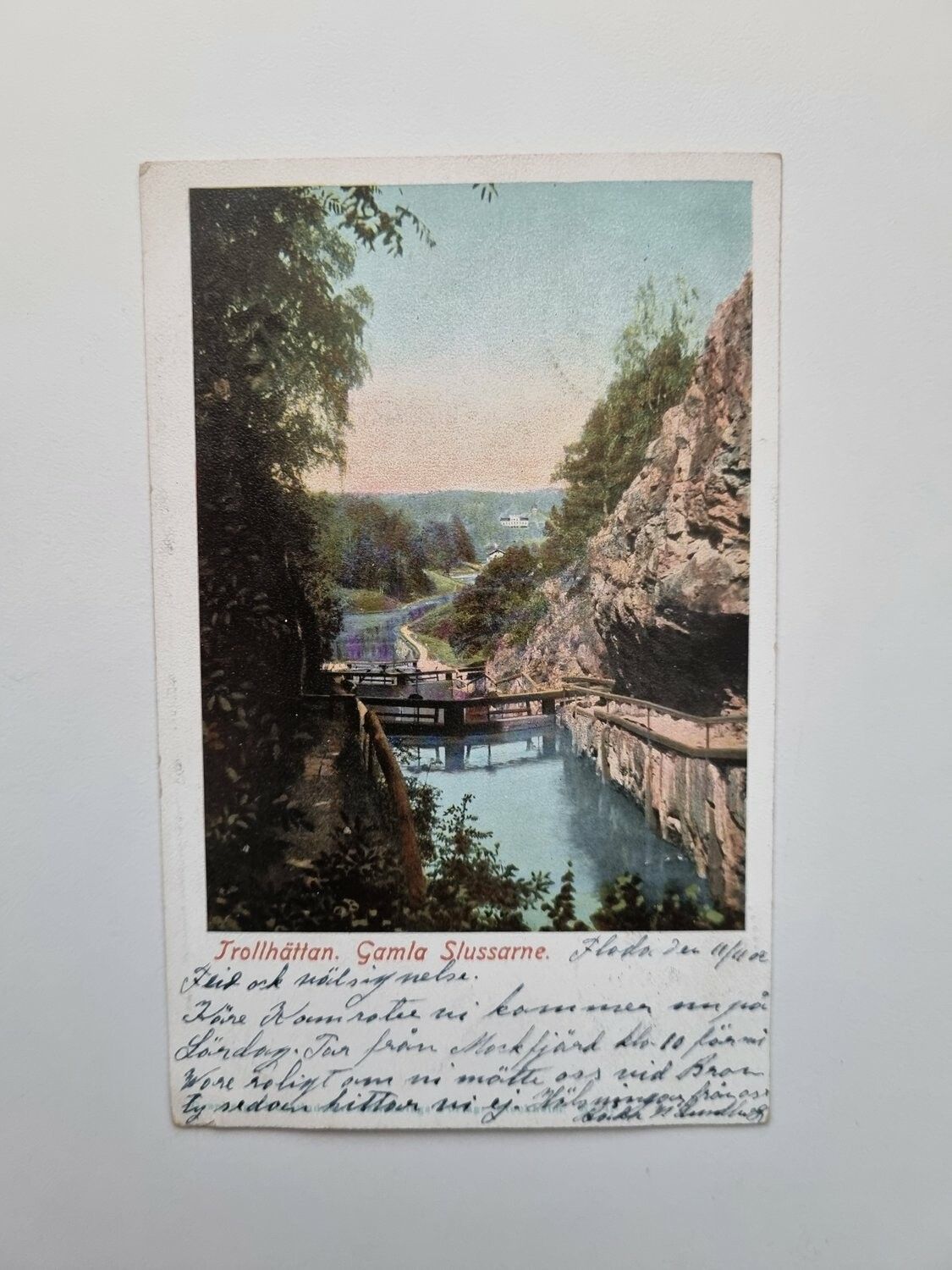 Vykort TROLLHÄTTAN - Gamla Slussarne, 1902