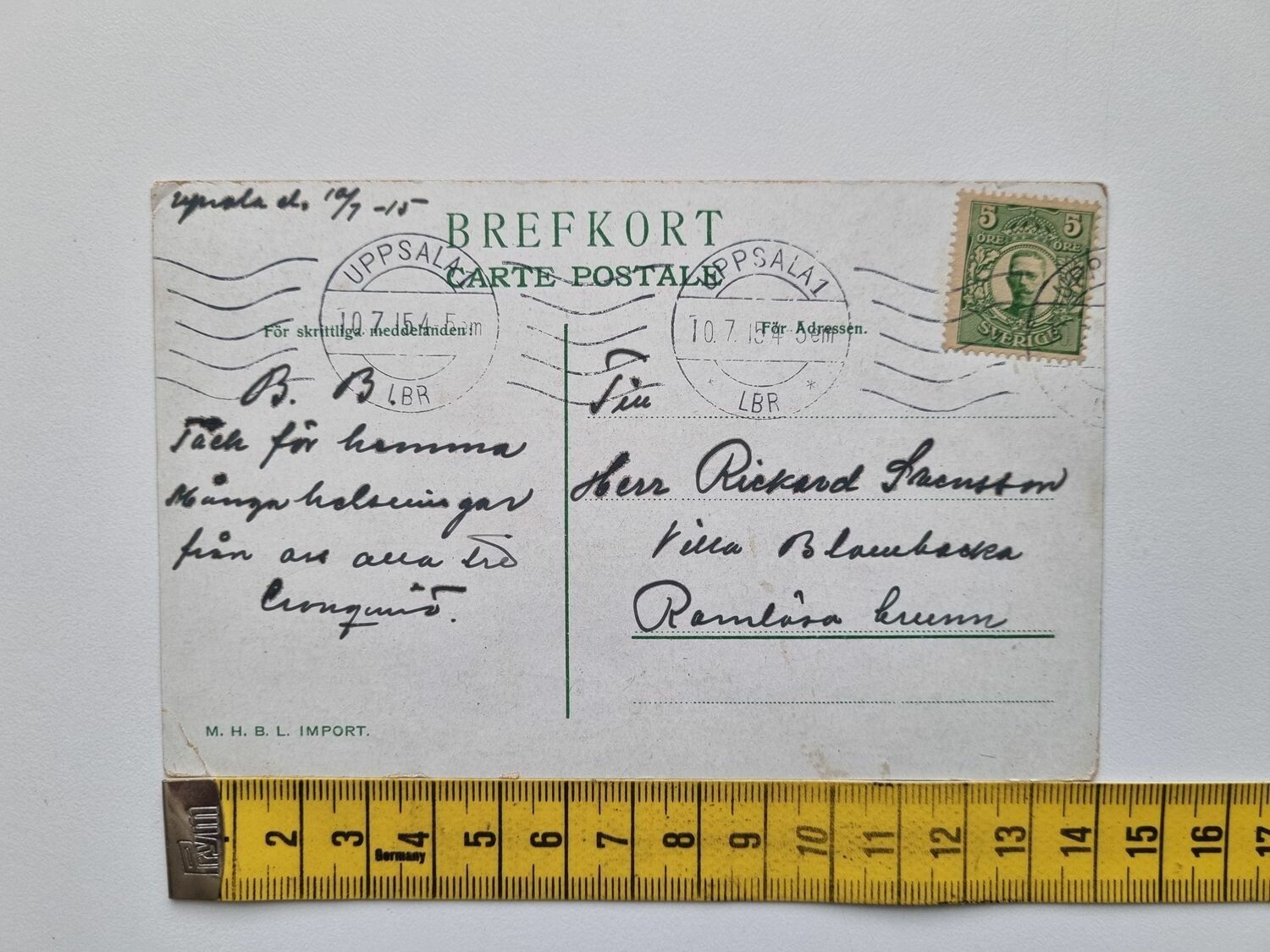 Vykort Trollhättan. Nya Slussarne, 1915