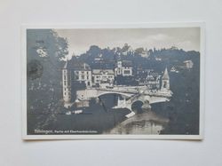 Vykort Tübingen, Partie mit Eberhardsbrücke