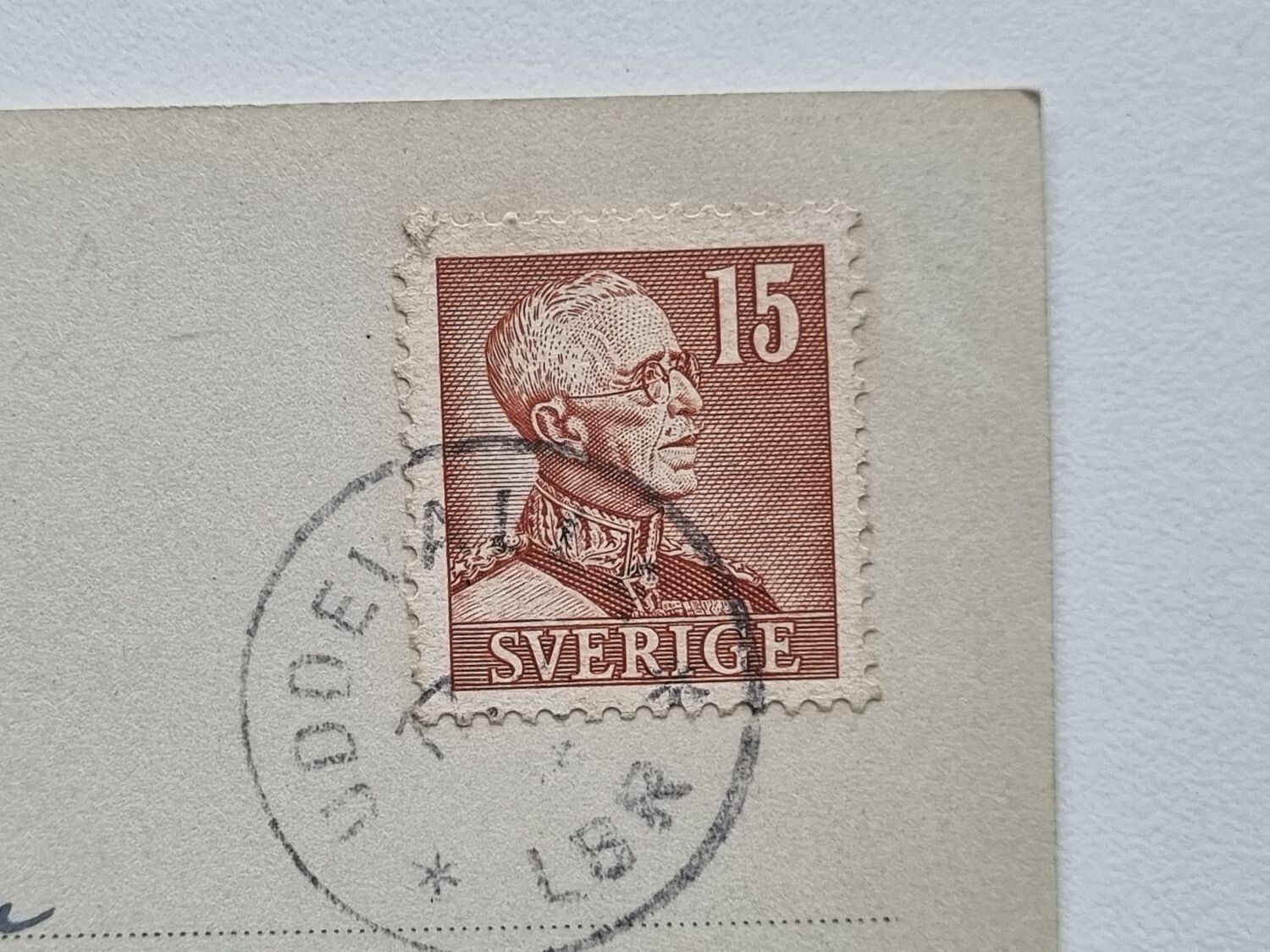 Vykort Uddevalla. Kyrkan 1948