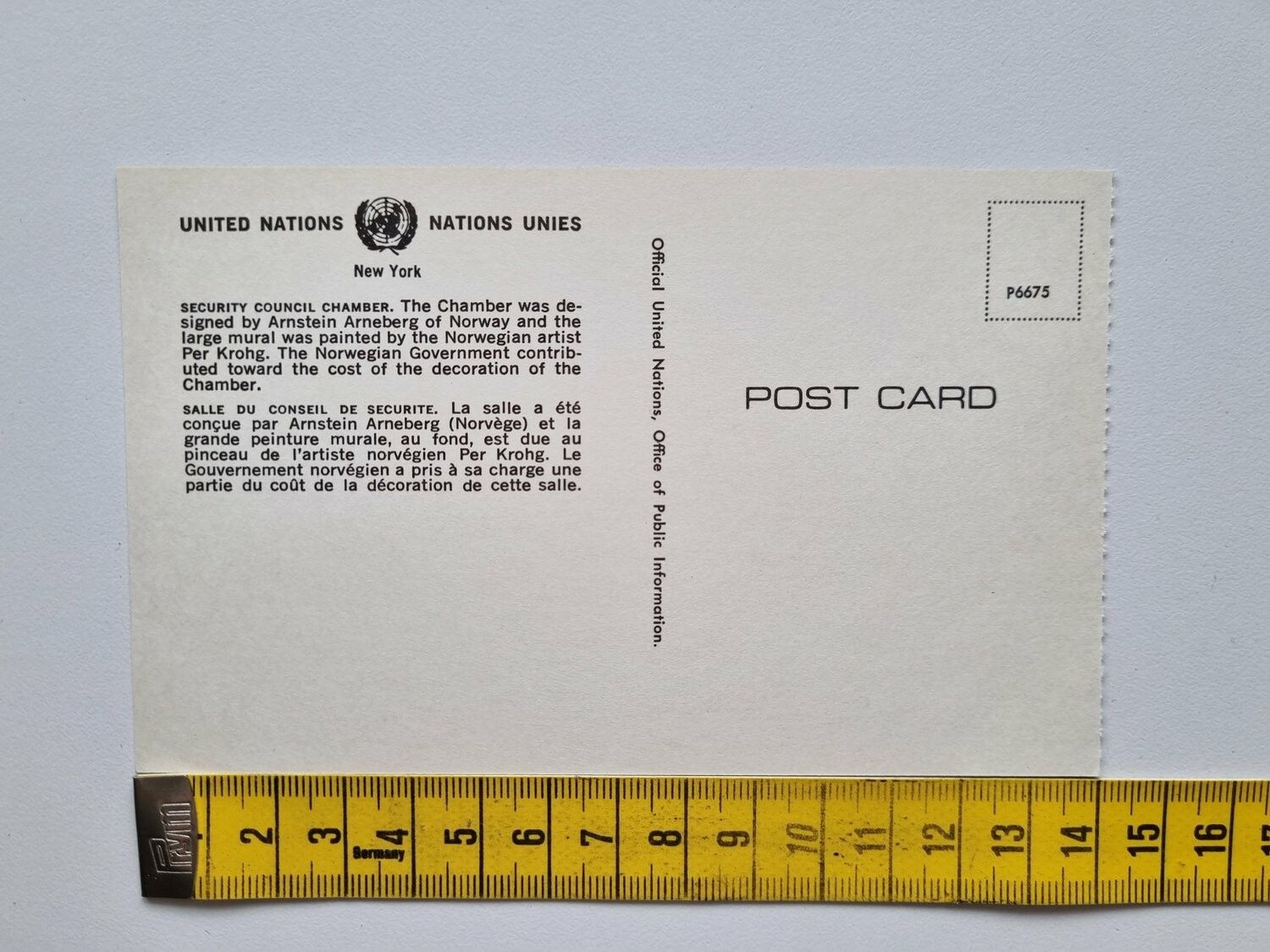 Vykort UNITED NATIONS New York