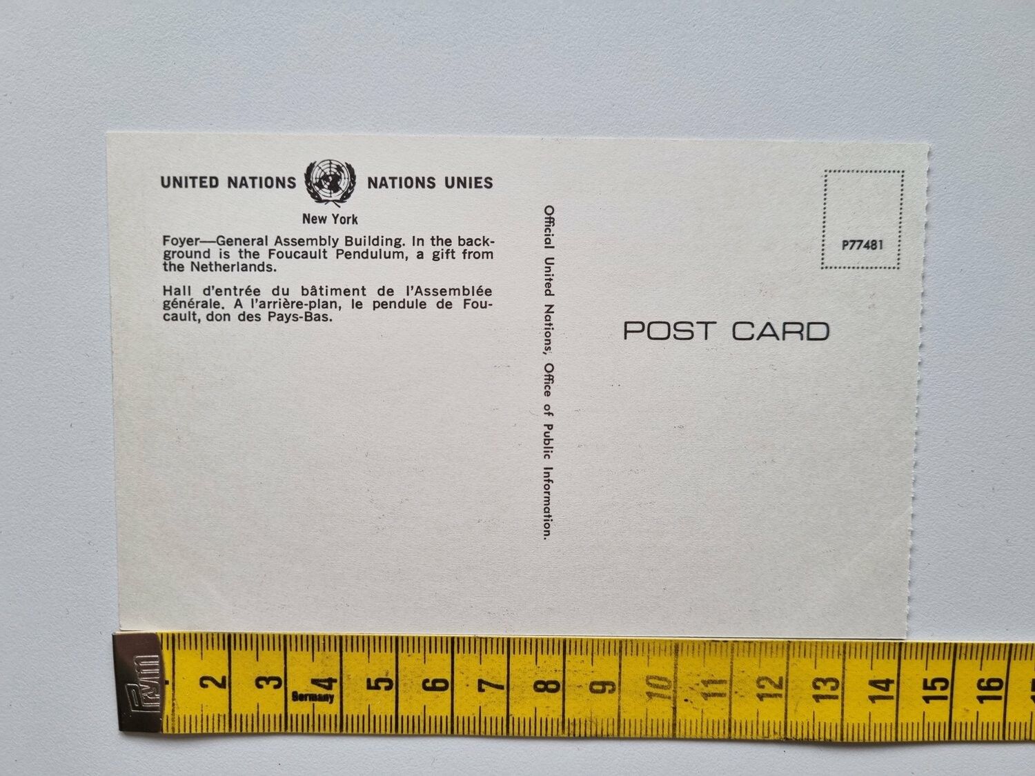 Vykort United Nations Postcard, New York City