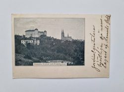 Vykort Uppsala, Slottet och Domkyrkan, 1903