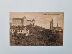 Vykort Uppsala, Slottet och Domkyrkan, 1922