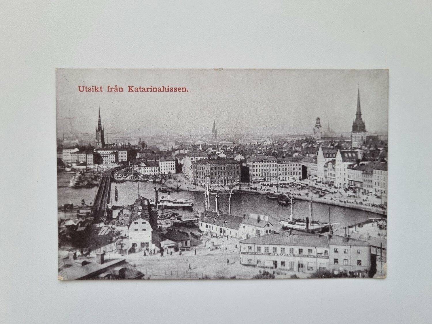 Vykort Utsikt från Katarinahissen, 1913