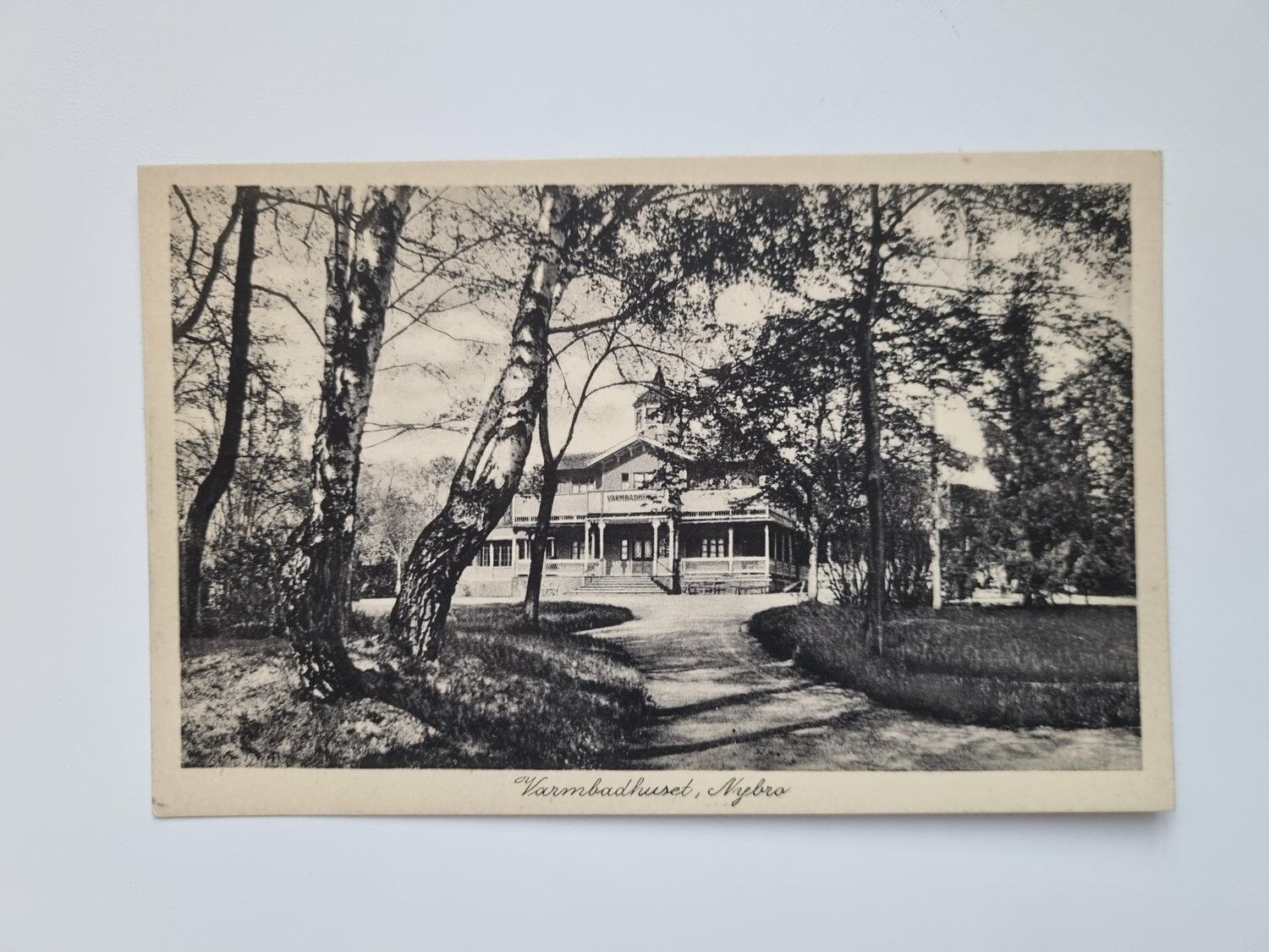 Vykort Nybro varmbadhus
