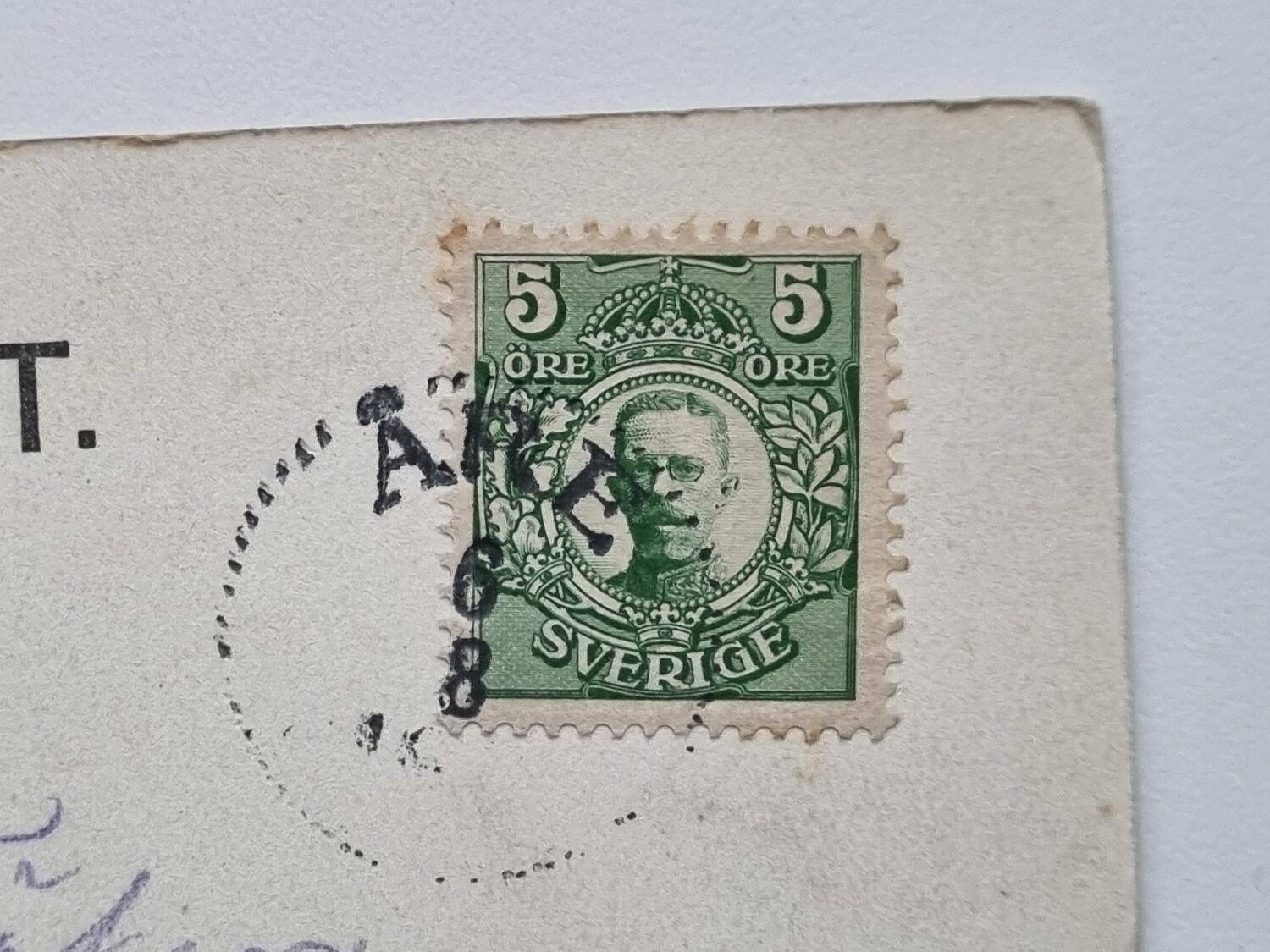 Vykort Vandrare på På Åreskutans topp 1911