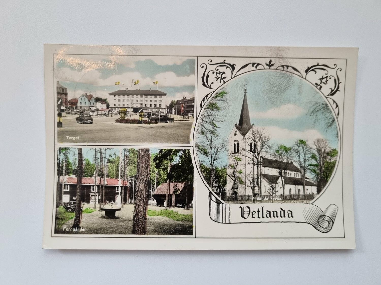 Vykort Vetlanda, 3 bilder