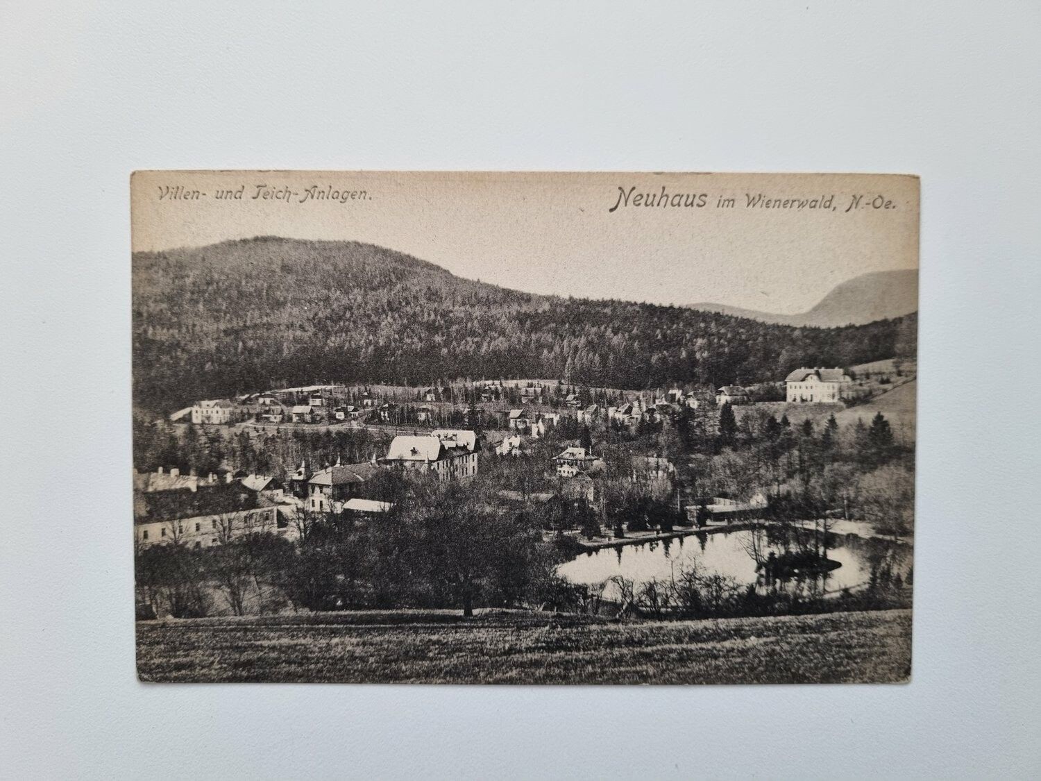 Vykort Villen- und Teich-Jinlagen