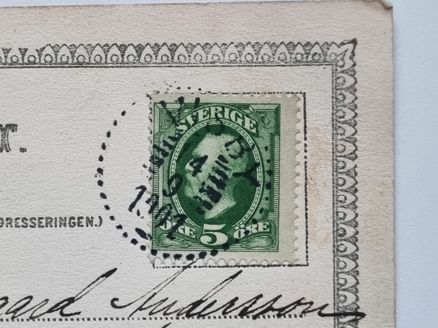 Vykort Wisby, Burmeisterska huset, 1901