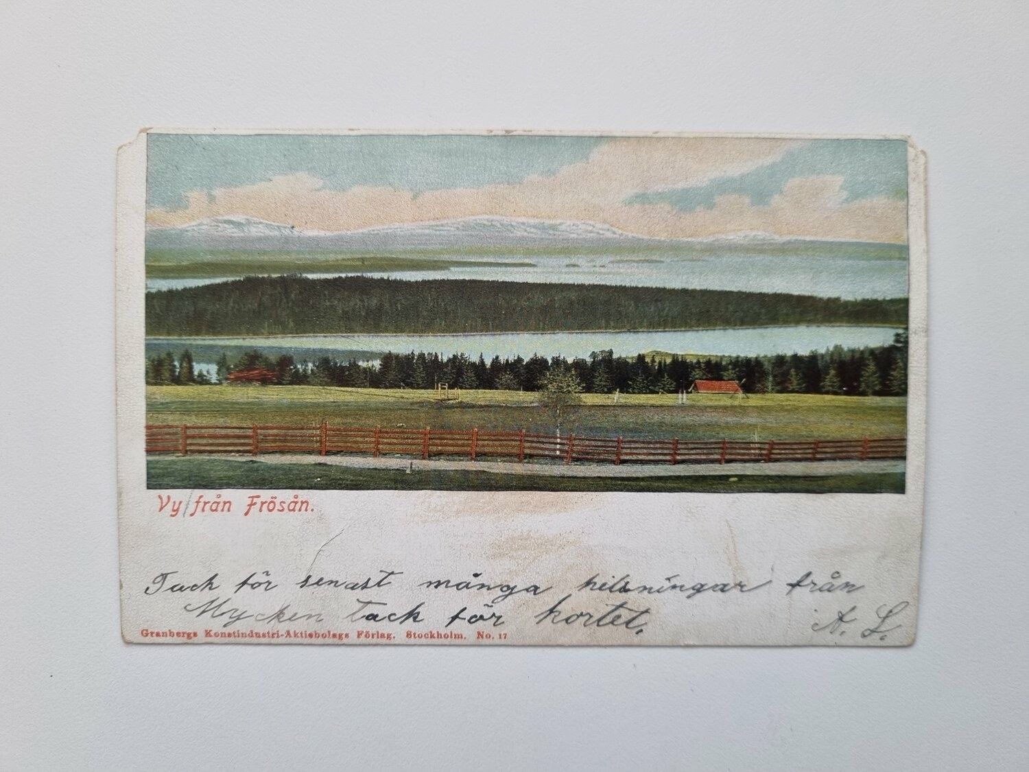 Vykort Vy från Frösån, 1905