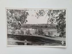 Vykort Vaddöviken med kyrkan