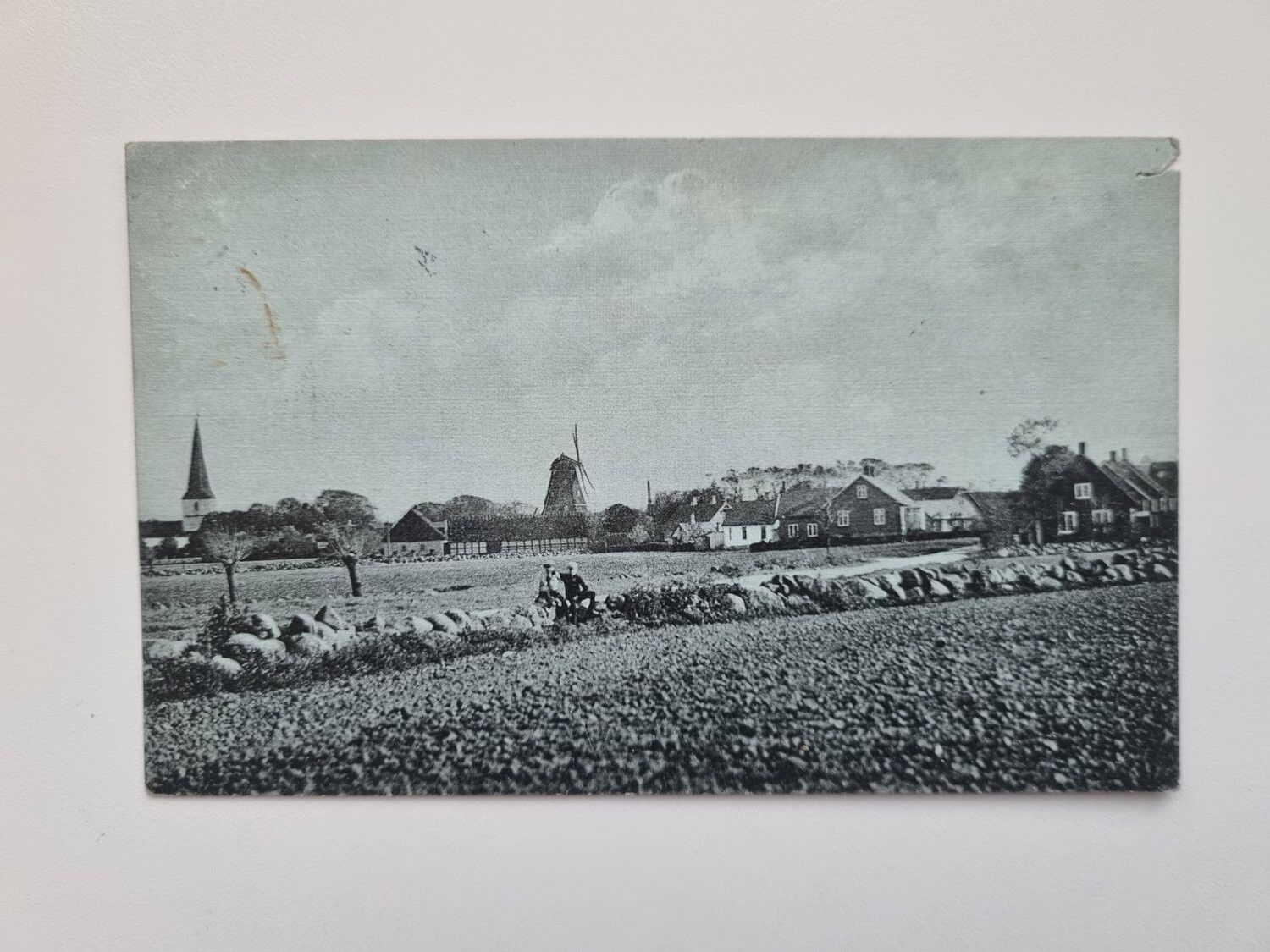 Vykort Väsby, kullabygden 1917