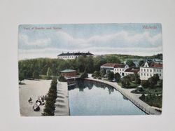 Vykort Västerås Parti af Svartån med Slottet, 1911