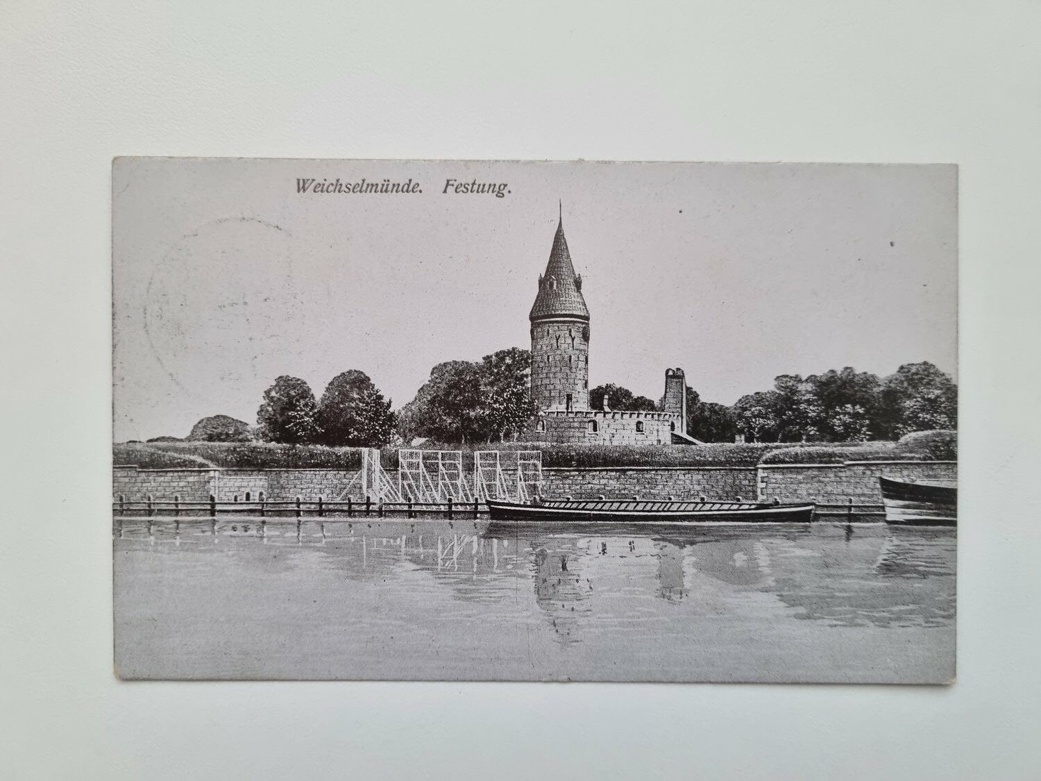 Vykort Fort / borg, Weichselmünde. Festung, 1907