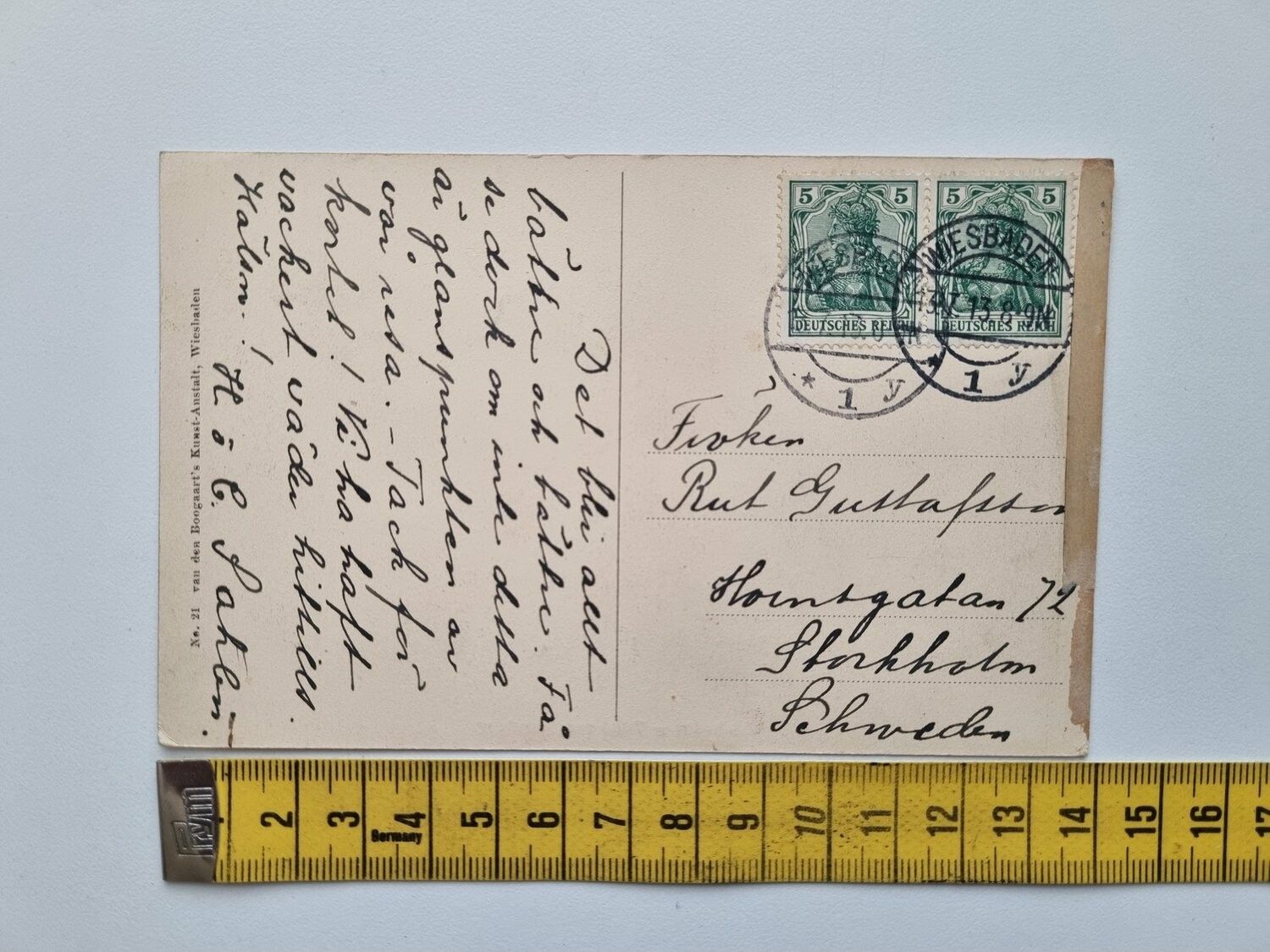 Vykort Wiesbaden Total vom Neroberg 1913