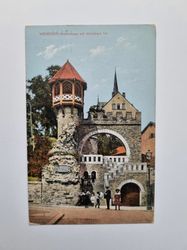 Vykort WIESBADEN, Heidenmauer mit römischem Tor 1911