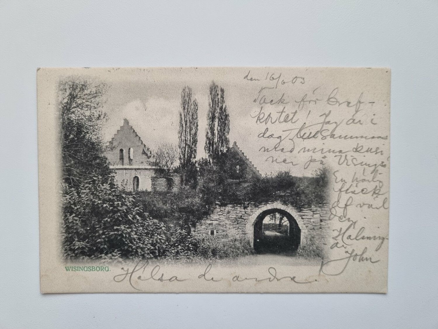 Vykort WISINGSBORG, 1903