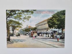 Vykort York Street showing Bristol Hotel and National Bank