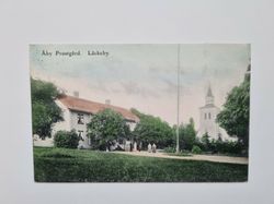Vykort Åby Prostgård. Läckeby.