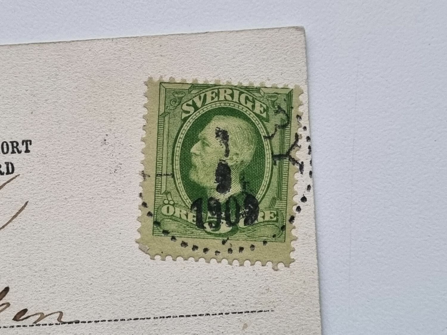 Vykort Åby Prostgård. Läckeby.