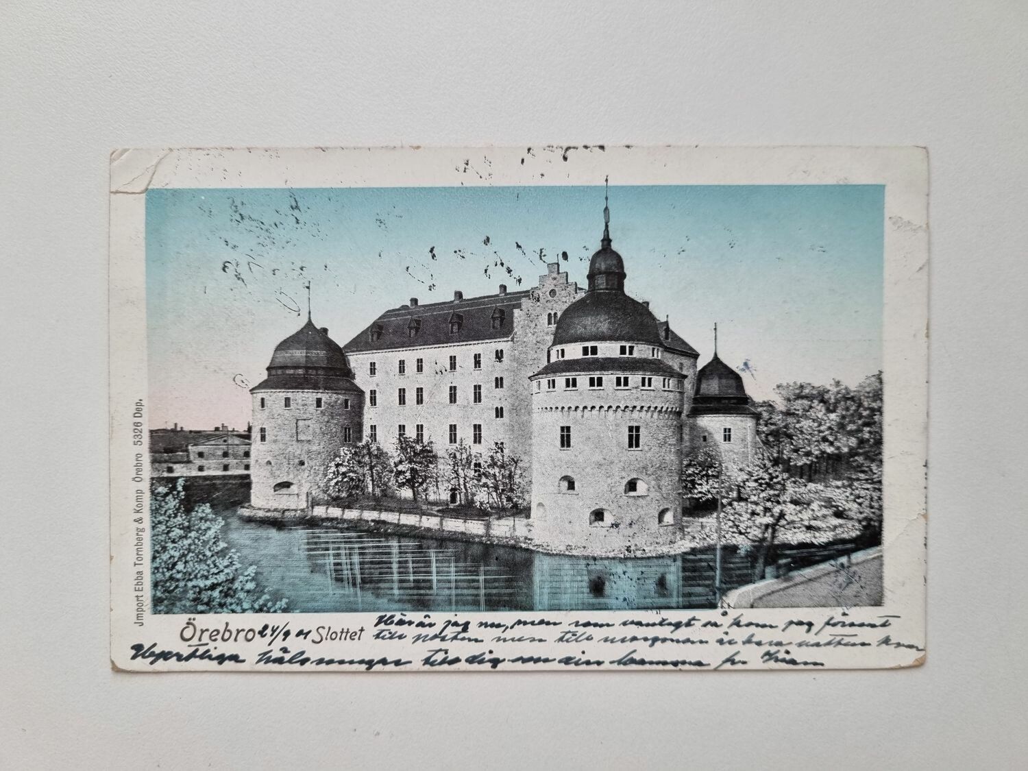 Vykort Örebro, Slottet, 1901