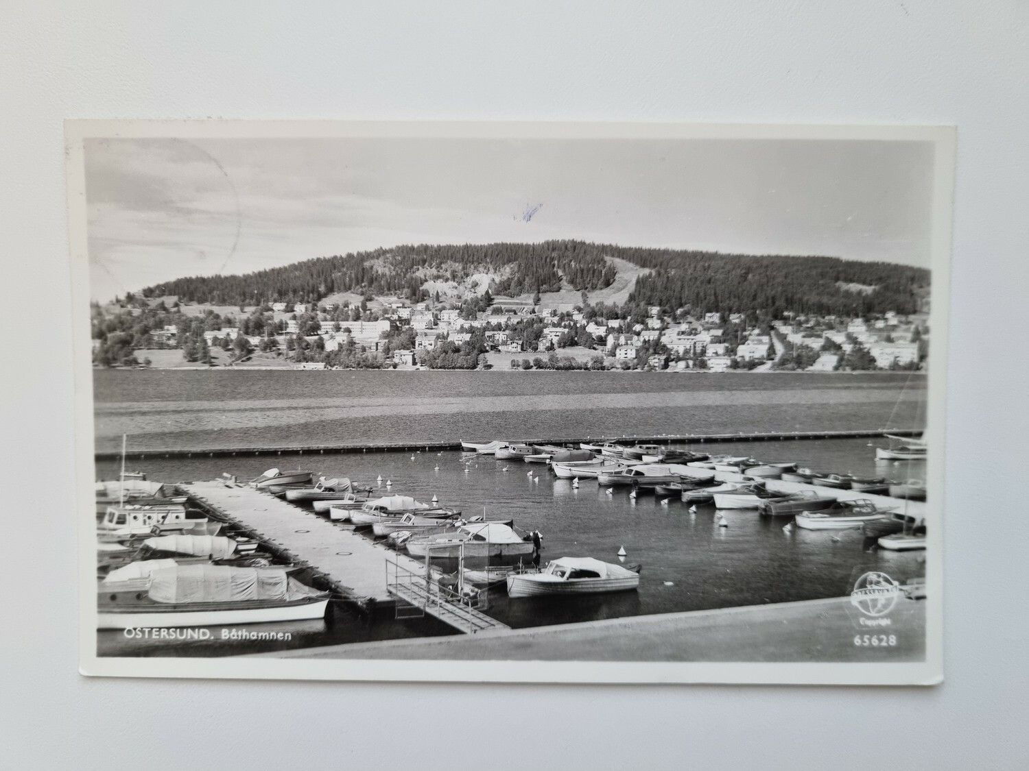 Vykort ÖSTERSUND, Båthamnen 1955