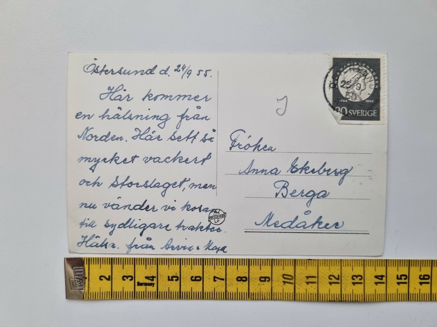 Vykort ÖSTERSUND, Båthamnen 1955