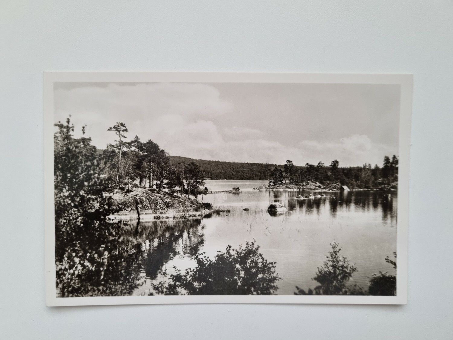 Vykort över vatten, natur, sjö