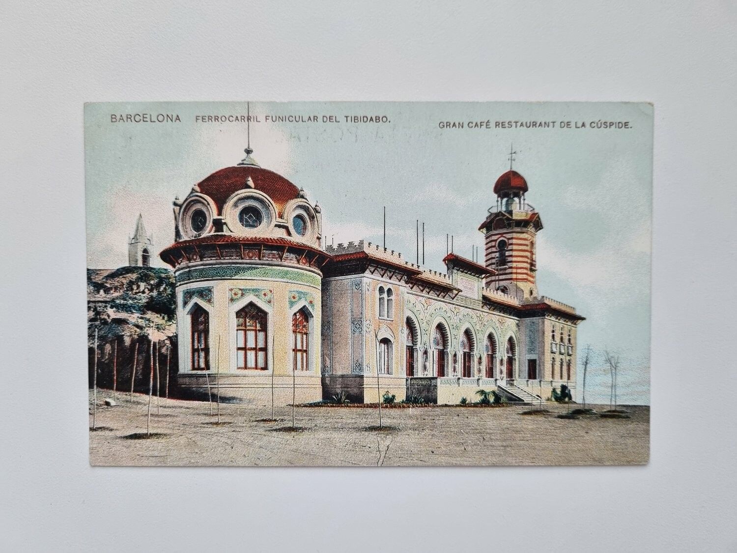 Vykort BARCELONA FERROCARRIL FUNICULAR DEL TIBIDABO.