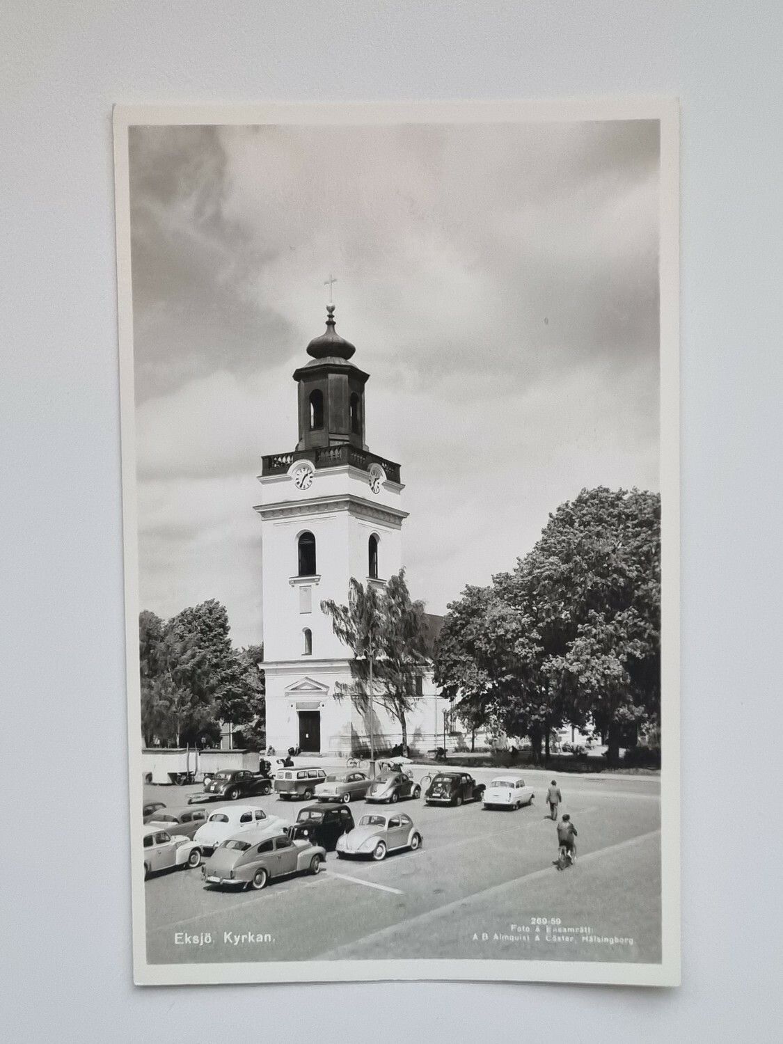 Vykort Eksjö Kyrkan.