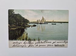Vykort, båtar Ronneby Brunn 1904?