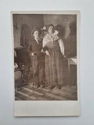 Vykort, fotovykort av okända personer
