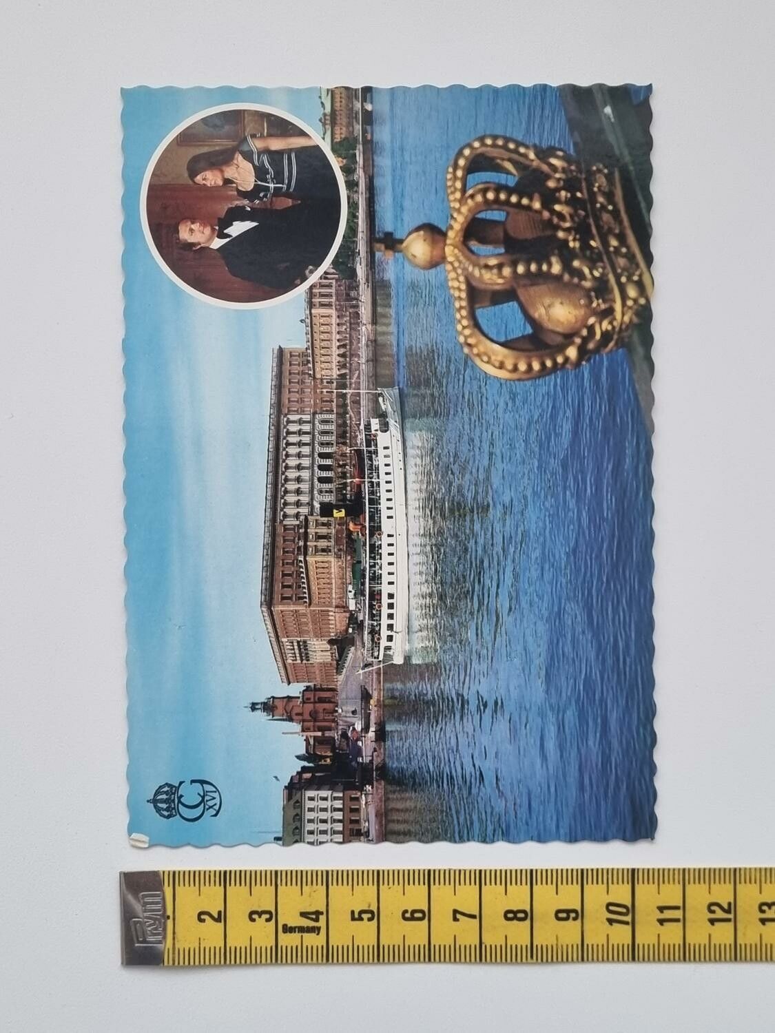 Vykort - H.M Konung Carl XVI Gustaf och Silvia Sommerlath, Stockholms Slott, 1976