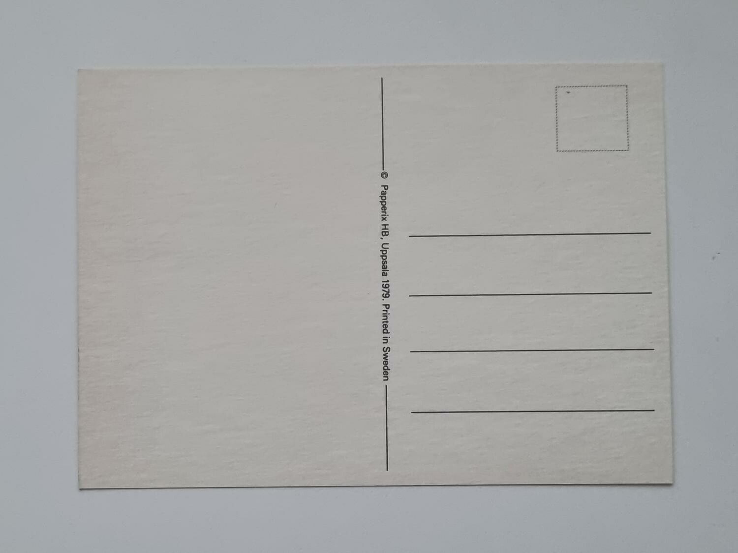 Vykort - Pussmun - Papperix HB, Uppsala 1979. Printed in Sweden