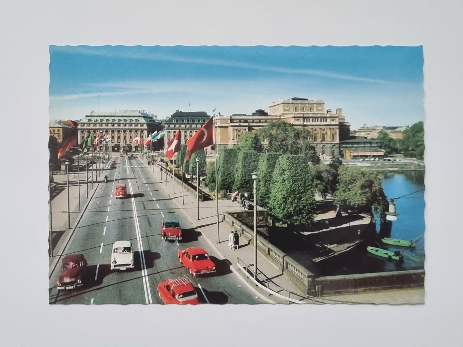 Vykort - Stockholm. Norrbro och Operan