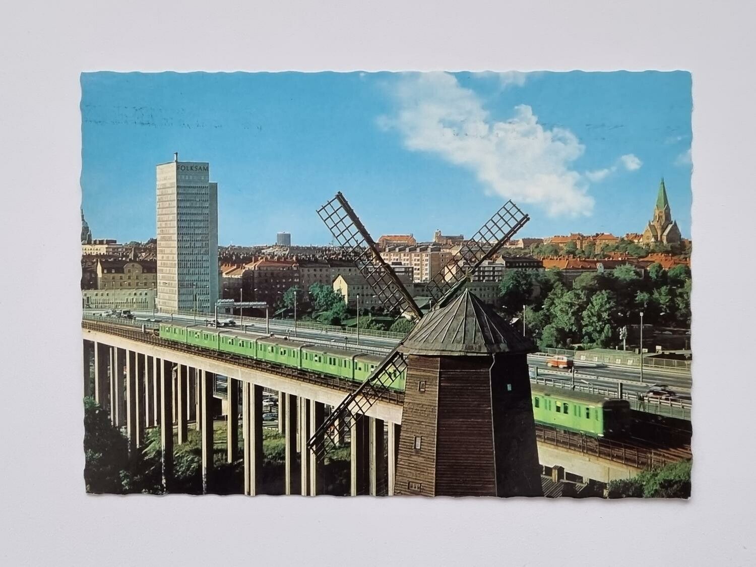 Vykort - Stockholm. Skanstullsbron mot Södermalm