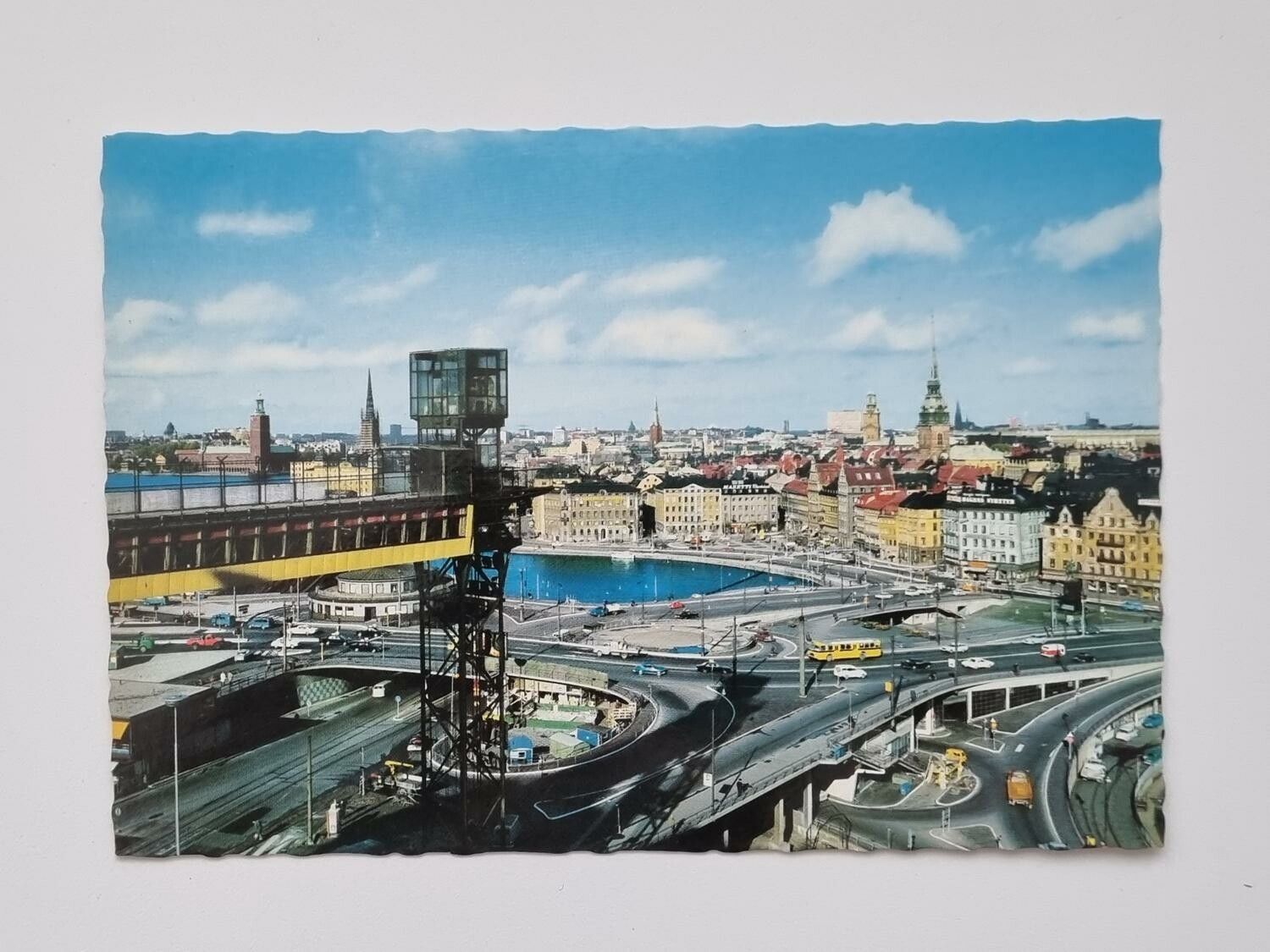Vykort - Stockholm. Slussen och Gamla Sta'n