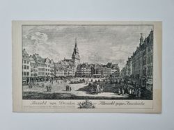 Äldre bild/foto Ansicht von Dresden Allmarkt gegen Kreuzkirche