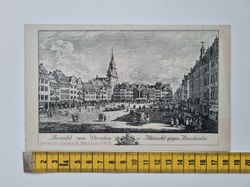 Äldre bild/foto Ansicht von Dresden Allmarkt gegen Kreuzkirche
