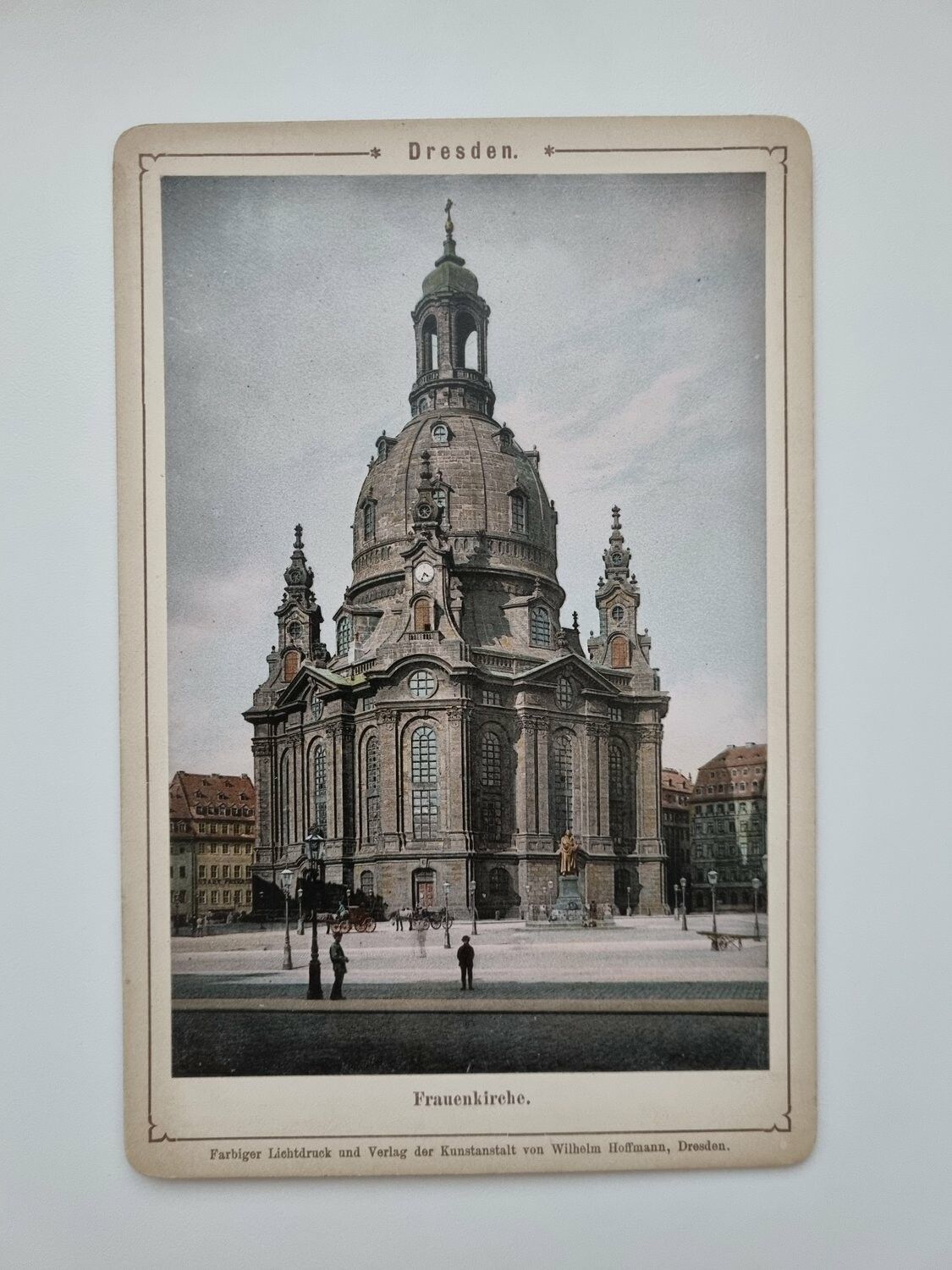 Äldre bild/foto i hårdpapp, Dresden Frauenkirche