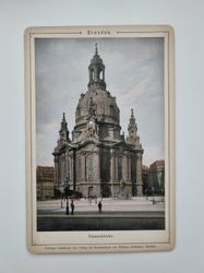 Äldre bild/foto i hårdpapp, Dresden Frauenkirche
