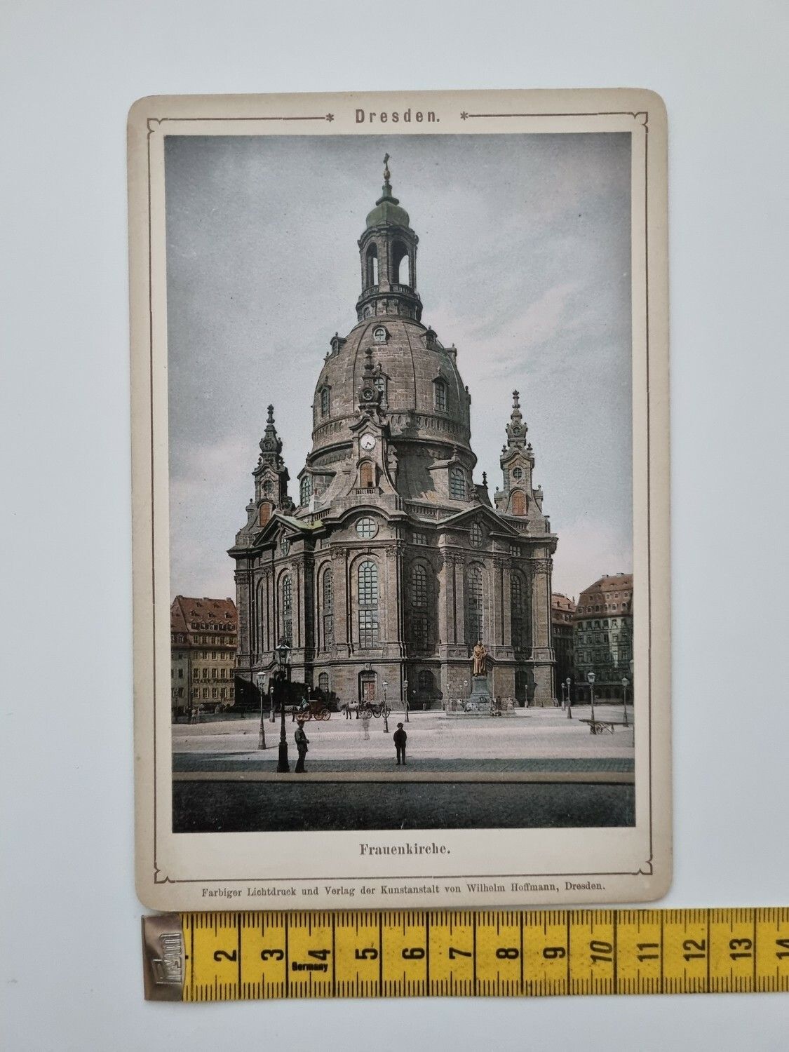 Äldre bild/foto i hårdpapp, Dresden Frauenkirche