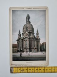 Äldre bild/foto i hårdpapp, Dresden Frauenkirche
