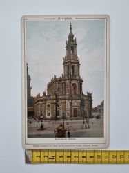 Äldre bild/foto i hårdpapp, Dresden Katholische Kirche.