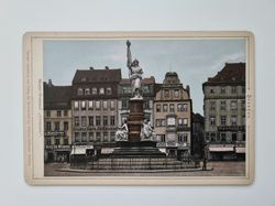 Äldre bild/foto i hårdpapp, Dresden Sieges-Denkmal Germania